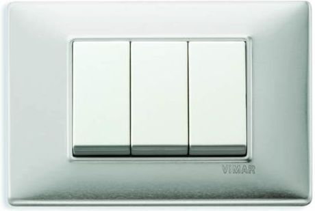 Vimar Ramka 3M aluminium szczotkowany 14653.81