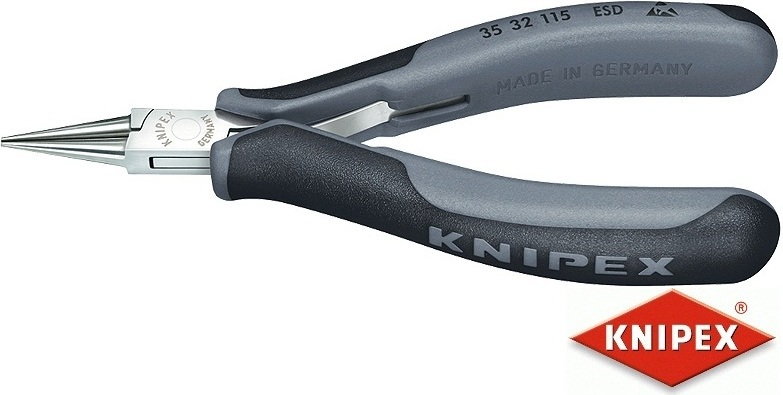 Knipex szczypce ESD dla elektroników, dwukomponentowe (35 32 115 ESD)