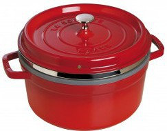 Staub Brytfanna okrągła z Parowcem Cocotte Wiśniowa 26 cm 40510-601-0