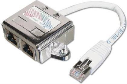 Assmann Adapter RJ45 na kablu / 2x gniazdo RJ45 kat.5e