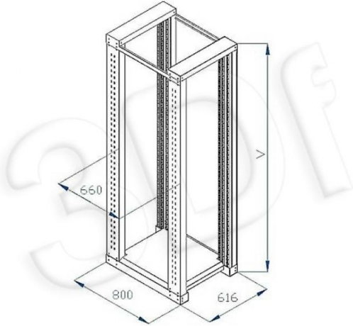 Triton RACK PODWÓJNY 2x19 42U gł.800mm RSX-42-XD8