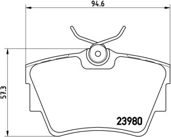 BREMBO Zestaw klocków hamulcowych, hamulce tarczowe P 59 041