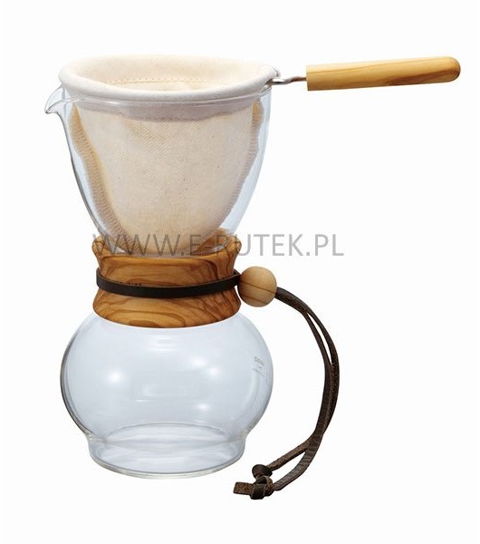 Hario Woodneck Drip Pot Olive Wood 1 Cup - 240ml DPW-1-OV