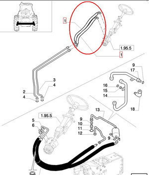 CNH PRZEWÓD HYDRAULICZNY ORBITROLA 82016475 - 82033318