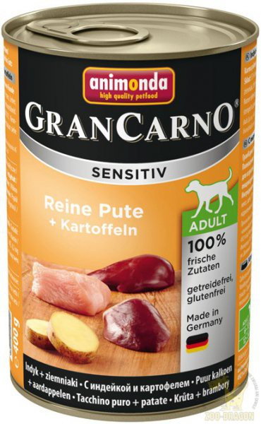 Animonda GranCarno Sensitiv Czysty indyk z ziemniakami 800g 82423