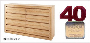 Drewmax Komoda bukowa typ KD 406