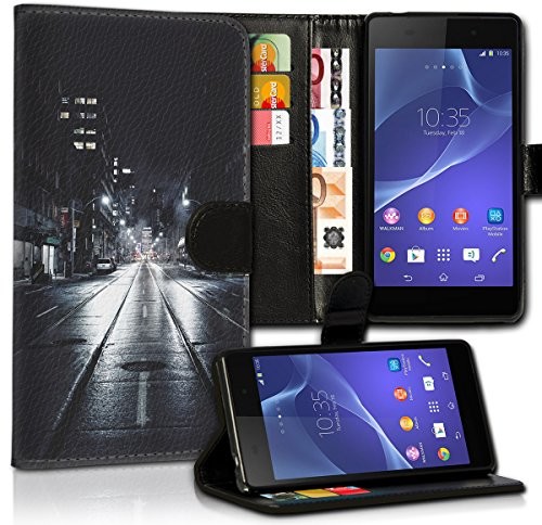 Huawei Book Style Nova Premium PU-Leder Tasche Flip Brieftasche Handy Hülle Kartenfächer mit Standfunktion für Nova - Design Flip MVC119