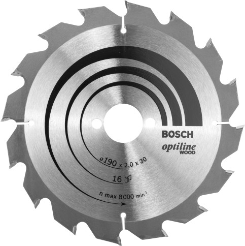 Bosch Piła tarczowa Optiline Wood 190 mm x 30 mm x 16T