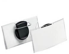 Durable Identyfikator z akrylu z agrafką40x75 mm