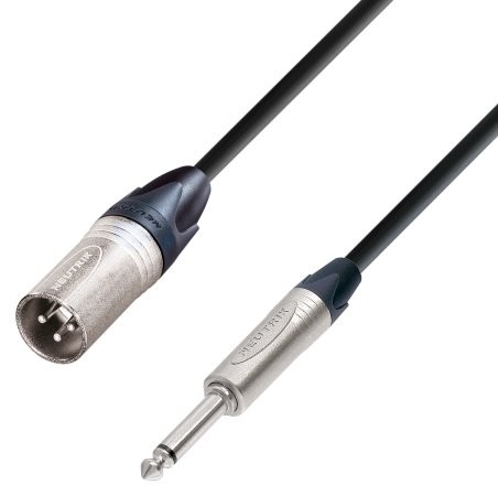 Adam Hall Cables adam hall Cables k5mmp0300 przewód mikrofonowy Neutrik XLR Male na 6,3 MM Mono Jack 3 m K5MMP0300