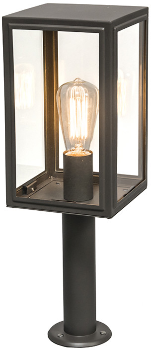 QAZQA Słup do lampy zewnętrznej szary 50 cm IP44 - Sutton