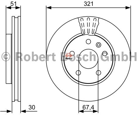 BOSCH Tarcza hamulcowa 0 986 479 C16