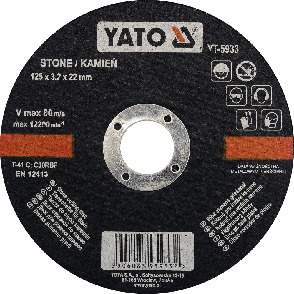 YATO Tarcza do cięcia kamienia 125x3,2x22 mm YT-5933