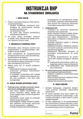 TD IAF03 Instrukcja BHP na stanowisku zbrojarza
