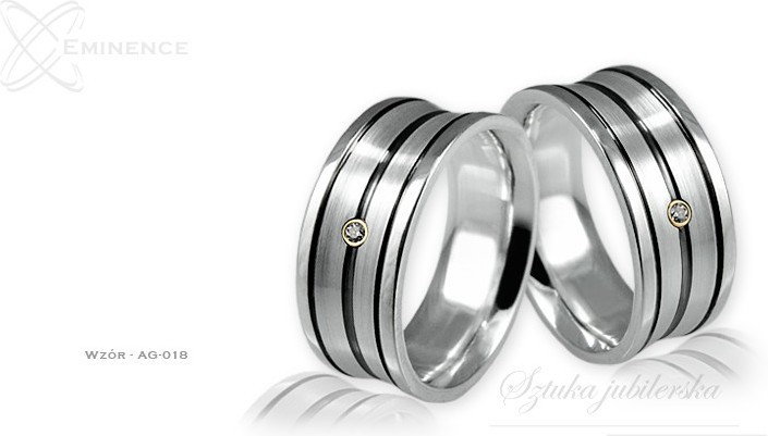 Eminence Obrączki srebrne - wzór Ag-018