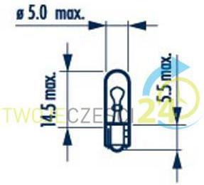 Narva Żarówka, schowek po stronie pasażera 17032