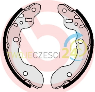 BREMBO Zestaw szczęk hamulcowych S 79 516
