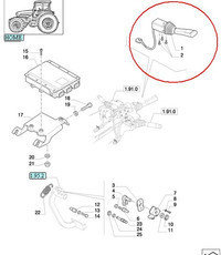 CNH DŹWIGNIA KIERUNKOWA PRZÓD-TYŁ NEW HOLLAND 84244148