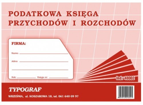 Typograf Podatkowa księga przychodów i rozchodów A5 48002