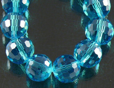 Kryształy Round 10mm Aquamarine 4444