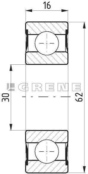 SKF Łożysko kulkowe seria 6206 2RS