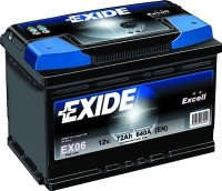 Exide Excell EB620 62Ah 540A P+