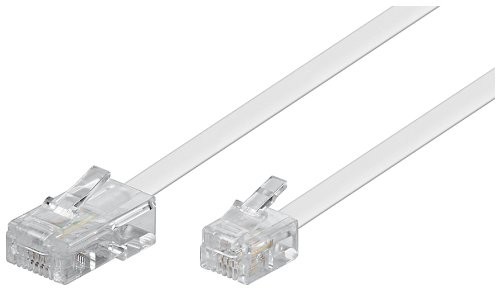 Wentronic Modular kabel (4-pinowe złącze do wtyczki 6P4 °C) Biały, belelegt, 8p4 °C 6 m 4040849930621
