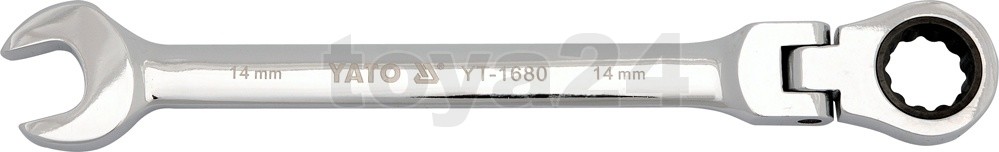 Yato Klucz płasko - oczkowy z grzechotką i przegubem 24 mm YT-1690
