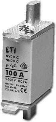 Zdjęcia - Wyłącznik automatyczny ETI Wkładka topikowa przemysłowa zwłoczna NH000/WT-00C gG 20A/500V 