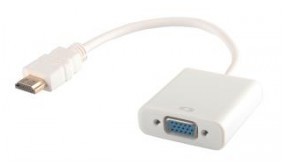 SAVIO Adapter HDMI A MĘSKIE - VGA 15 PIN ŻEŃSKIE CL-27