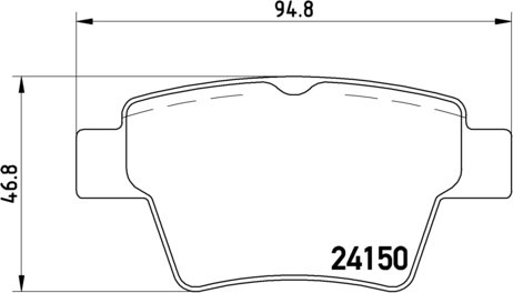 BREMBO Zestaw klocków hamulcowych, hamulce tarczowe P 61 080
