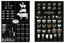 Follygraph Follygraph Plakaty 38 Ways To Make a Perfect Coffee i Kitchen First Aid Kit 2 szt cofkaka2