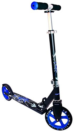 authentic sports & toys GmbH Muuwmi Hulajnoga Aluminiowa, Czarno-Niebieska, Średnica Kół: 205 Mm (166)