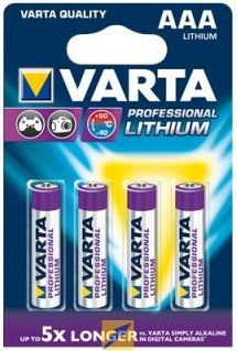 Varta Professional Lithium Micro AAA LR 03 - 4 sztuki 06103301404