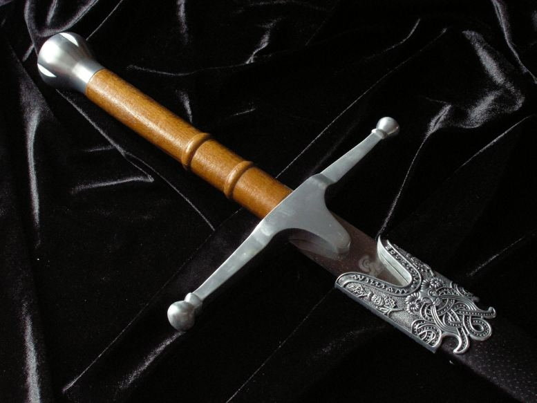 Płatnerze hiszpańscy MIECZ SZKOCKICH GÓRALI CLAYMORE Z POCHWĄ