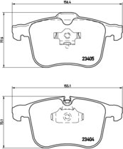 BREMBO Zestaw klocków hamulcowych, hamulce tarczowe P 59 046