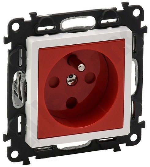 Legrand Valena Life Gniazdo 2P+Z z blokadą Czerwone - 753191