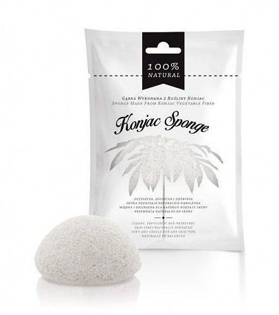 Konjac Sponge Gąbka do Twarzy Biała
