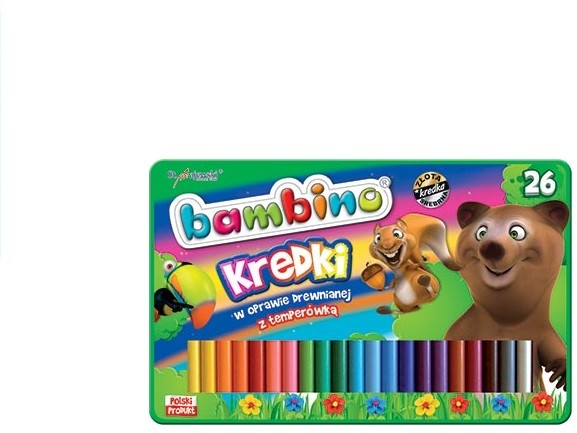 Bambino Kredki 26 kolorów + Temperówka