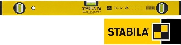 Stabila Poziomnica aluminiowa 70-2 z 2 libellami pionowymi i 1 libellą poziomą, t