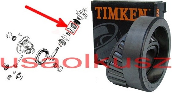 TIMKEN Łożysko wałka ataku pinion OUTER mostu Hummer H3 2006