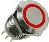 Lamptron włącznik 19mm - Silverline - czerwony