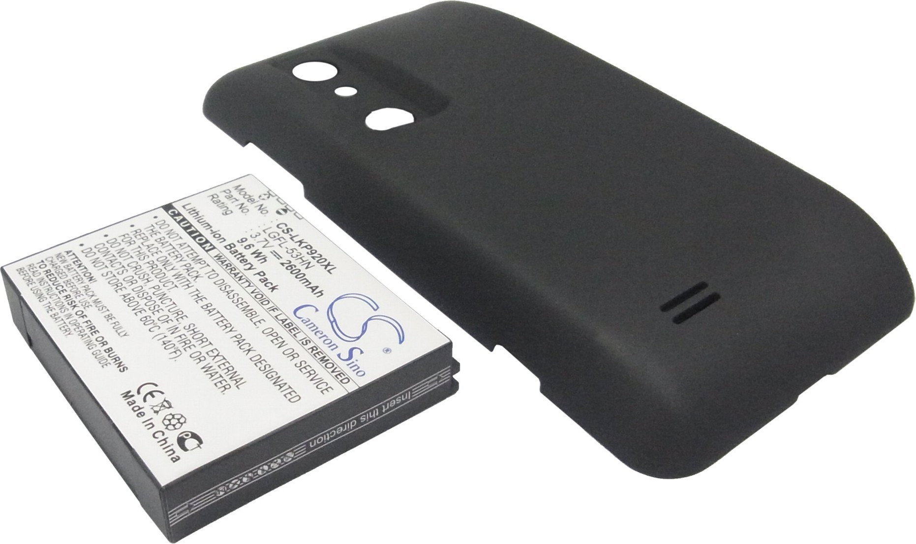 Cameron Sino LG P920 / LGFL-53HN 2600mAh 9.62Wh Li-Ion 3.7V powiększony czarny (CS-LKP920XL)