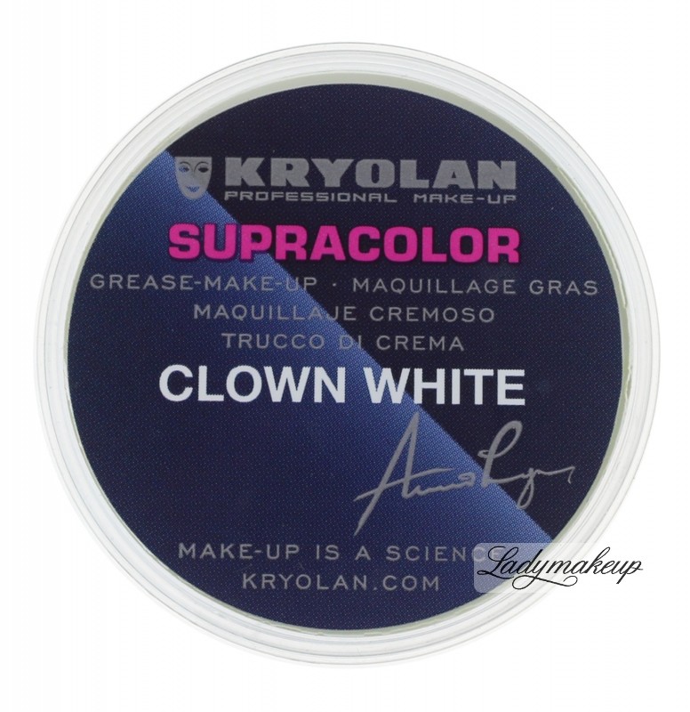 KRYOLAN SUPRACOLOR CLOWN WHITE - Tłusta farba do malowania twarzy - ART. 1081 KR1081