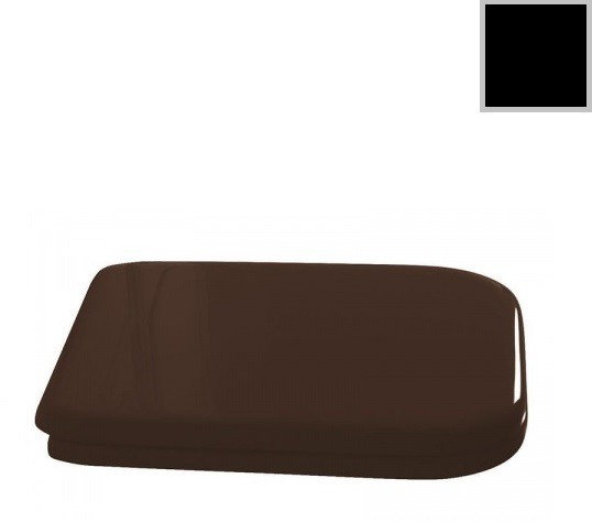 Kerasan Waldorf Deska sedesowa wolnoopadająca, czarna zawiasy chrom 418804