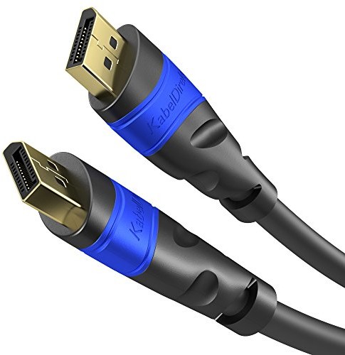 KabelDirekt kabel DisplayPort o długości 0,5 m, kompatybilny z DisplayPort 1.2 652
