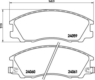 BREMBO Zestaw klocków hamulcowych, hamulce tarczowe P 30 017