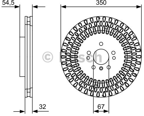BOSCH Tarcza hamulcowa przednia, 0 986 479 D09  0986479D09