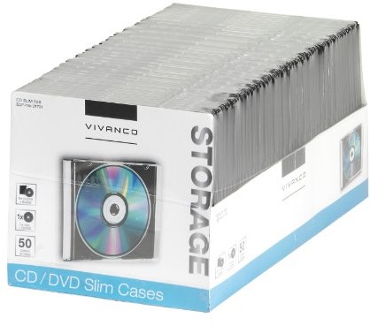 Vivanco CD/DVD Slim Case, czarny 4008928317015