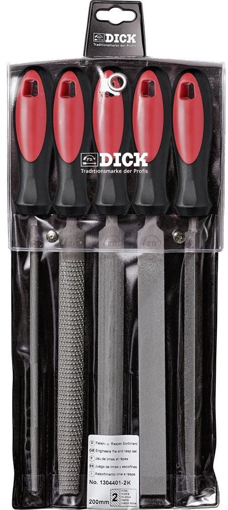 Dick Zestaw Pilników i tarników 5 szt 200 mm Dick 1304401-2K